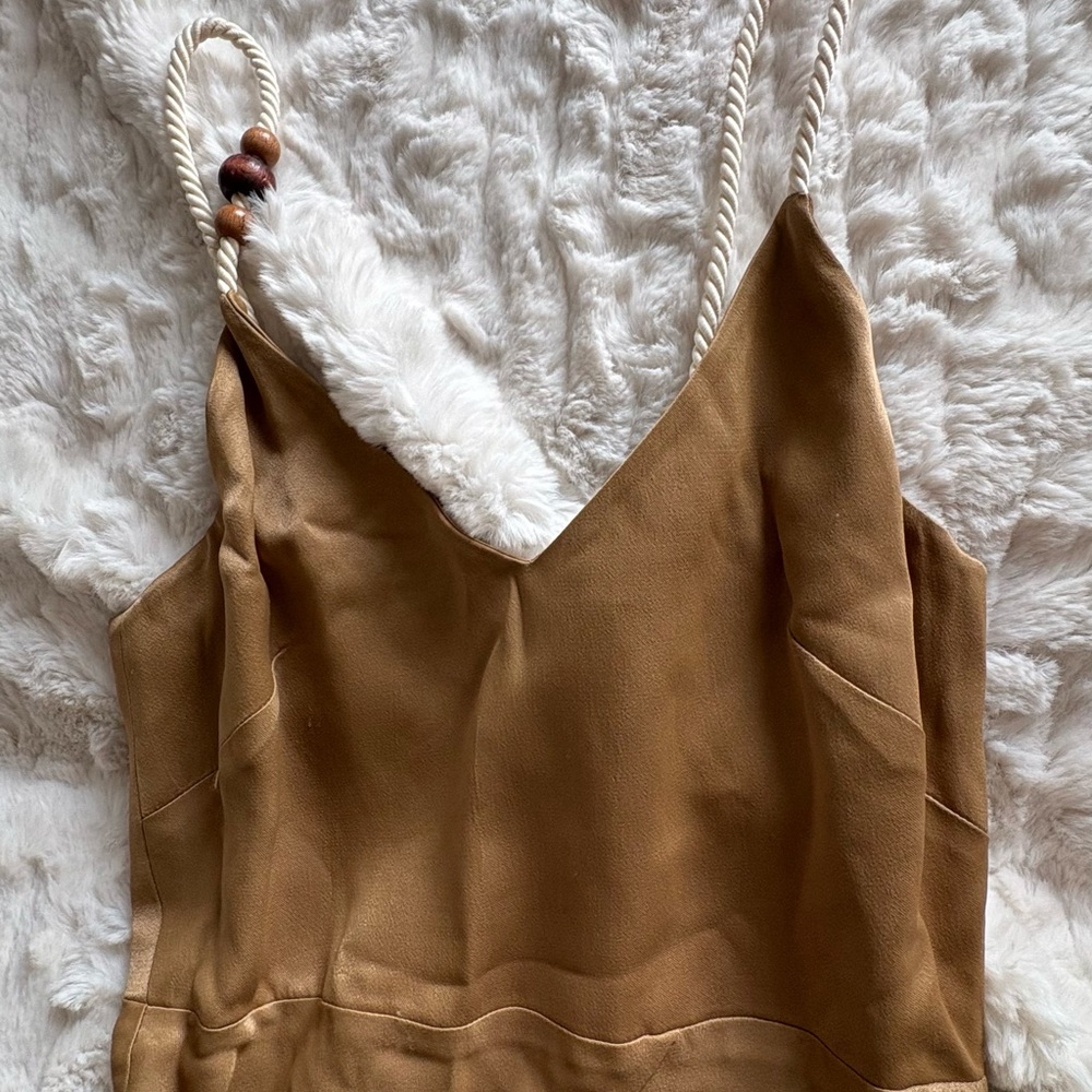 & Other Stories Tan Dress with Rope Detailing